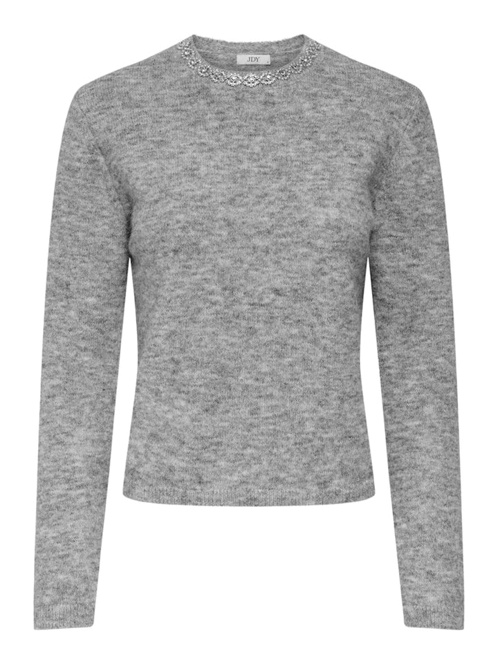 Jdyalva Life L/s Embellish Pullover Knt - Grijs Melee