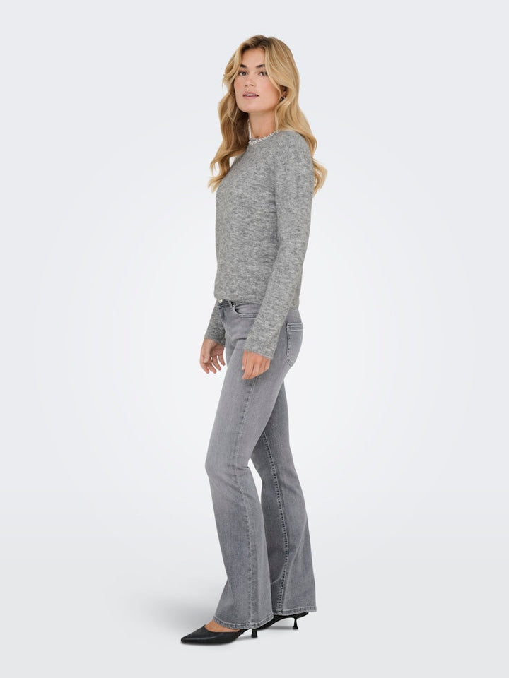 Jdyalva Life L/s Embellish Pullover Knt - Grijs Melee