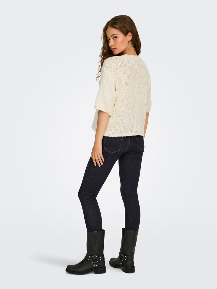 Jdylinea S/s Pullover O-neck Knt Noos - Grijs Melee