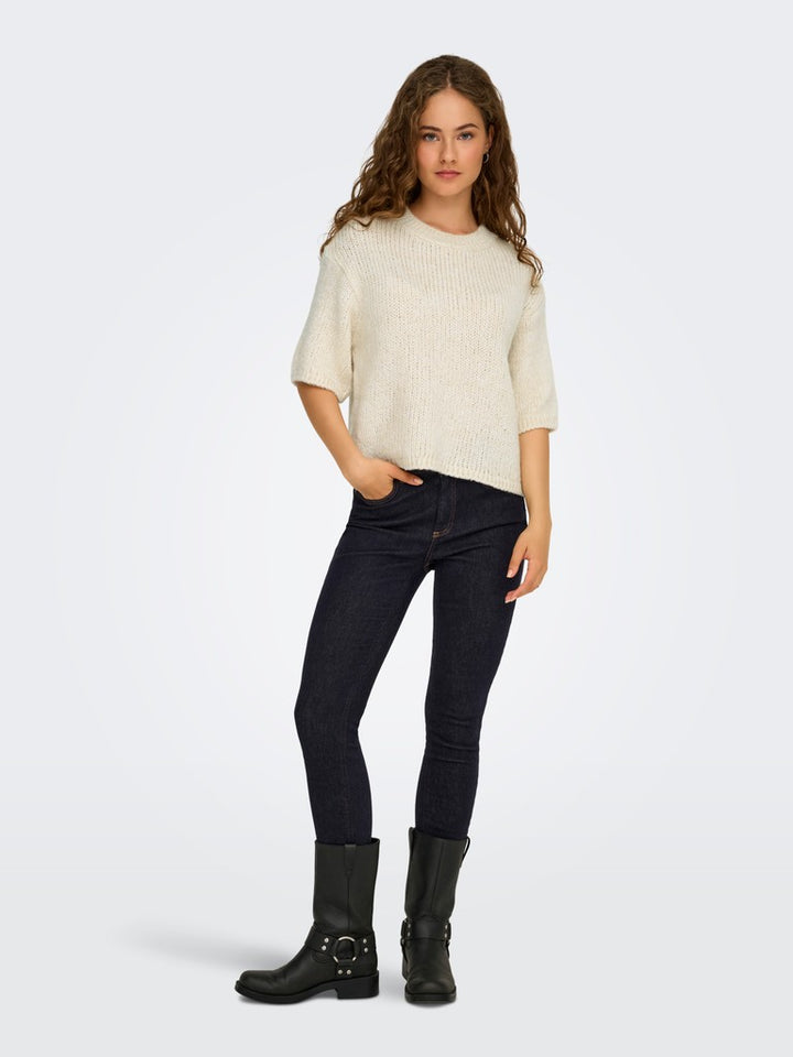 Jdylinea S/s Pullover O-neck Knt Noos - Grijs Melee