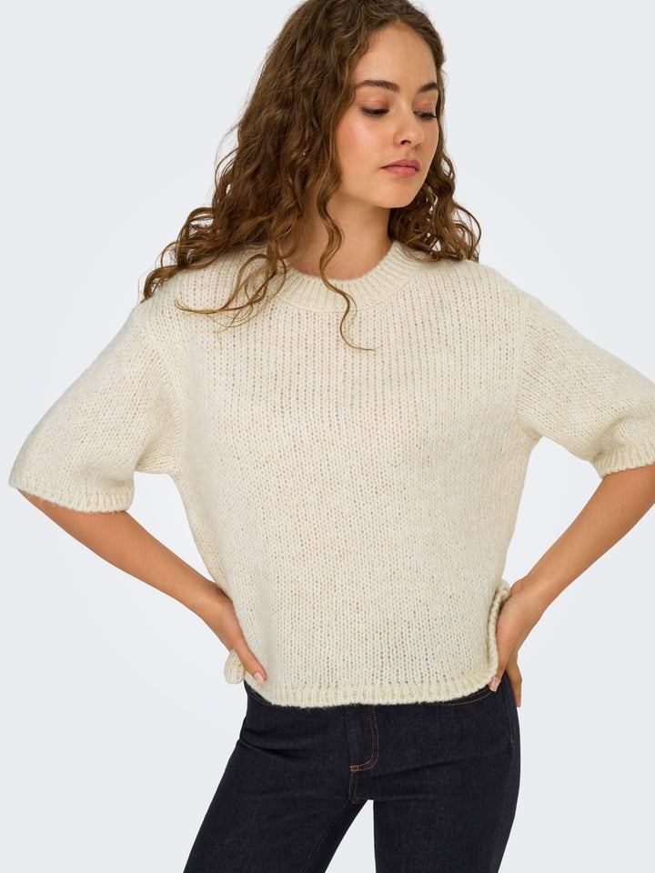 Jdylinea S/s Pullover O-neck Knt Noos - Grijs Melee