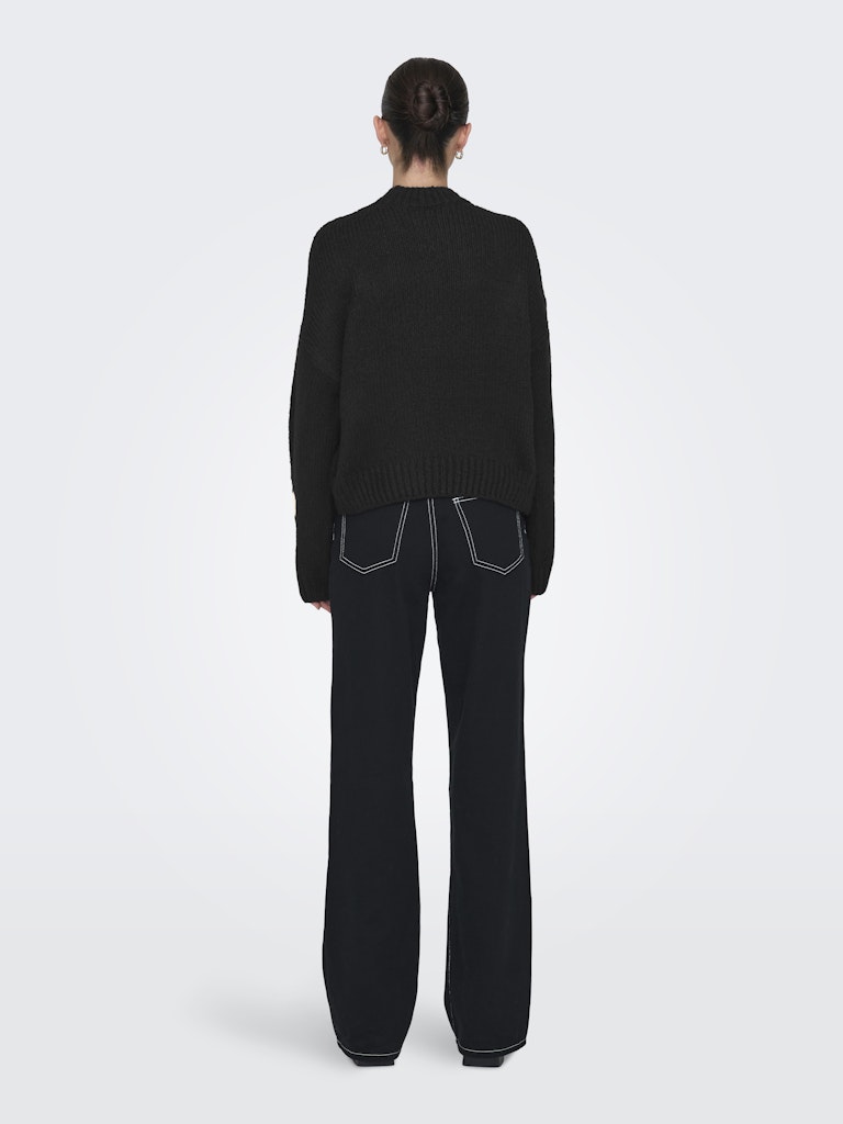 Jdykilian Flower L/s Pullover Knt - Zwart Dessin