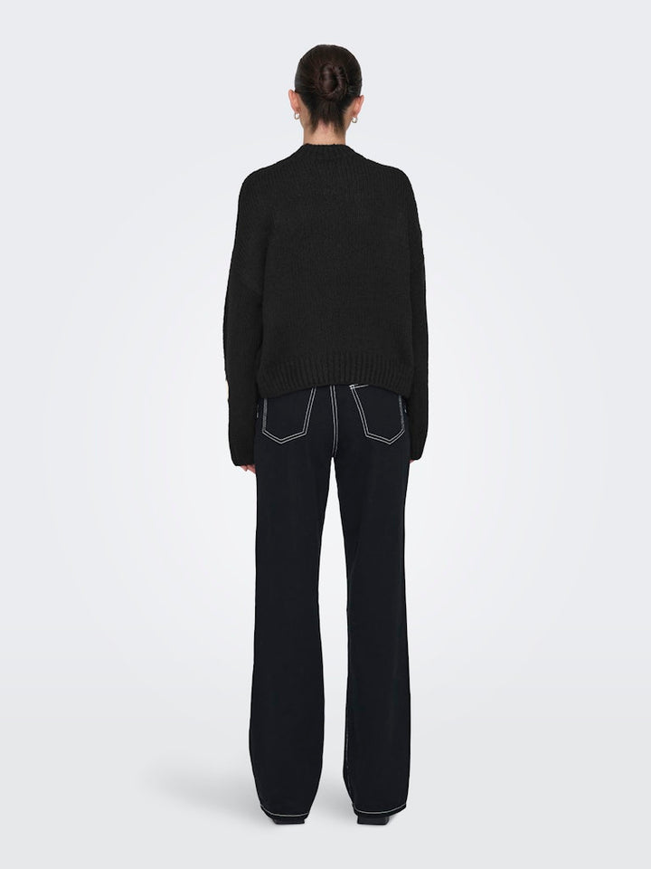 Jdykilian Flower L/s Pullover Knt - Zwart Dessin