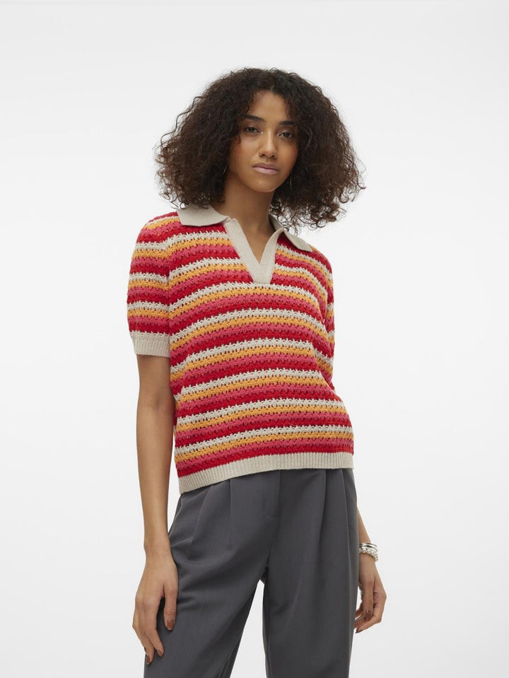 Vmmenorca 2/4 Polo Pullover Ga Lcs - Multicolor