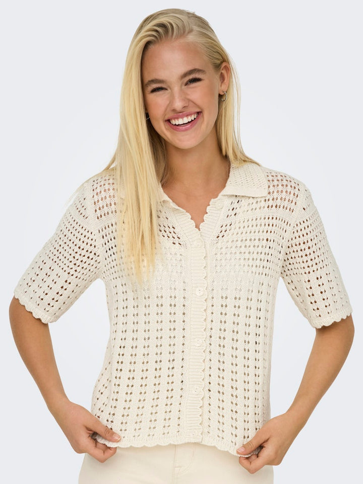 Jdyrobin 2/4 Collar Cardigan Knt Noos - Off-white