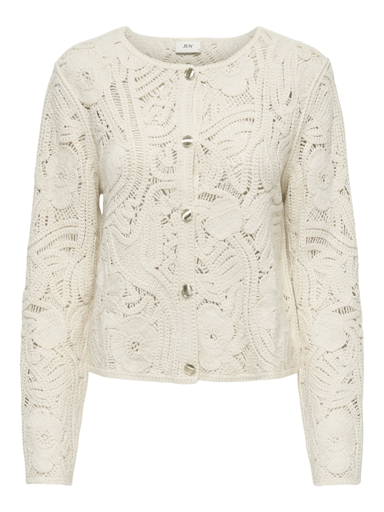 Jdyzanka L/s Crochet Cardigan Jrs - Ecru