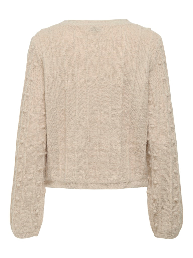 Jdysigrid Life L/s Tie Cardigan Knt - Beige