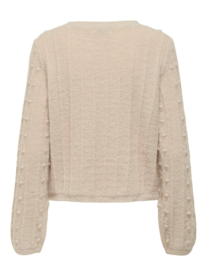 Jdysigrid Life L/s Tie Cardigan Knt - Beige