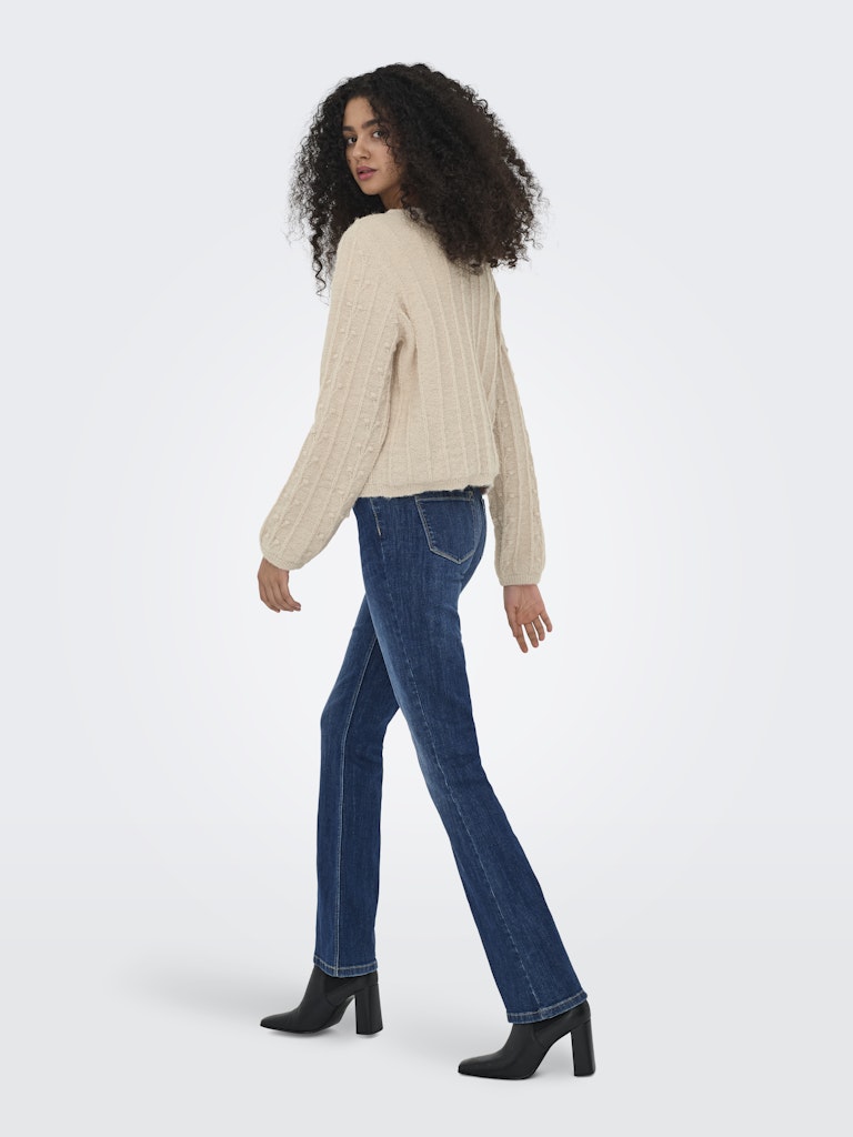 Jdysigrid Life L/s Tie Cardigan Knt - Beige