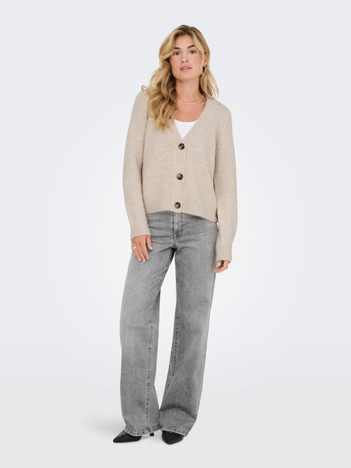 Onlzoey L/s Regular Cardigan Knt Noos - Beige