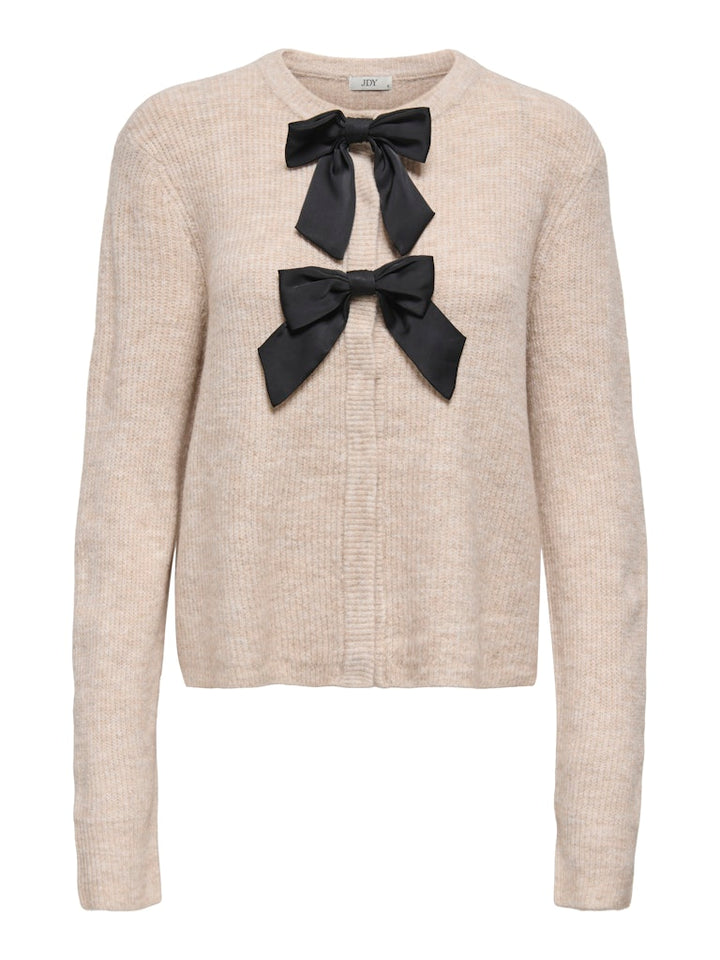 Jdyjolene L/s Bow Cardigan Knt - Beige