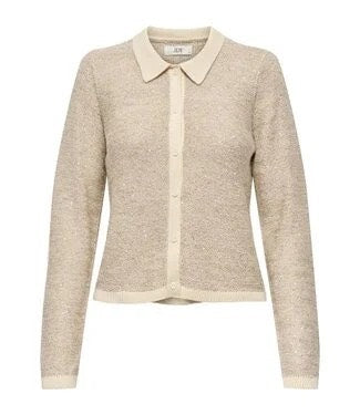 Jdymia L/s Collar Sequins Cardigan Knt - Zand Dessin