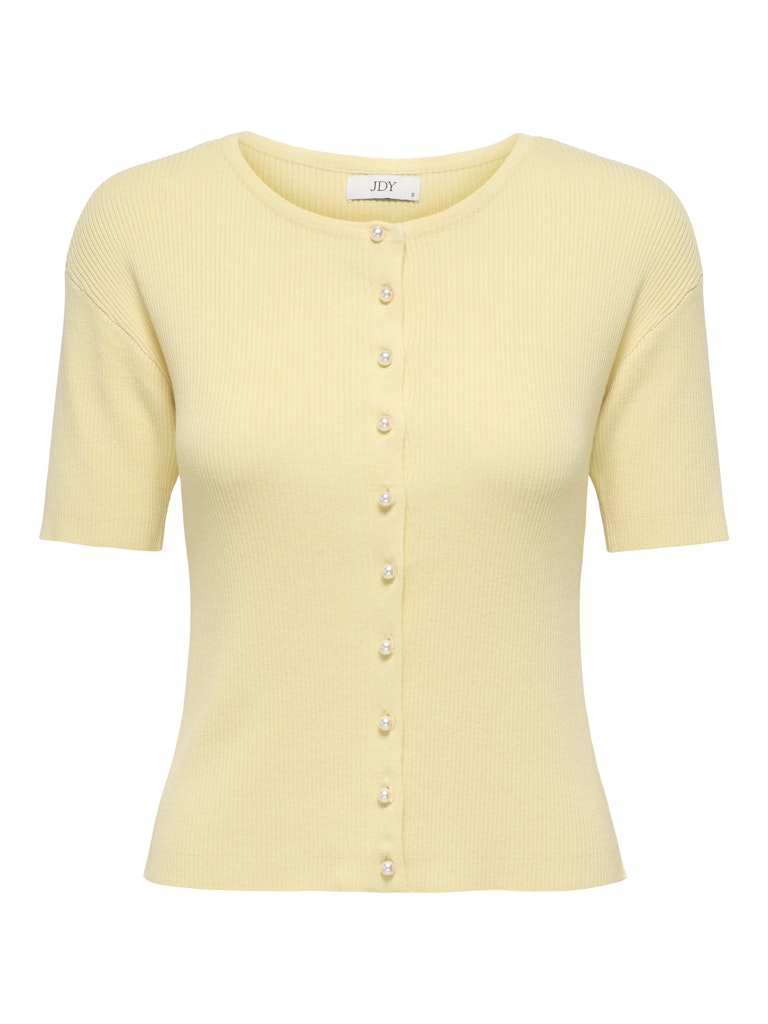 Jdygaby 2/4 O-neck Pearl Cardigan Knt - Geel