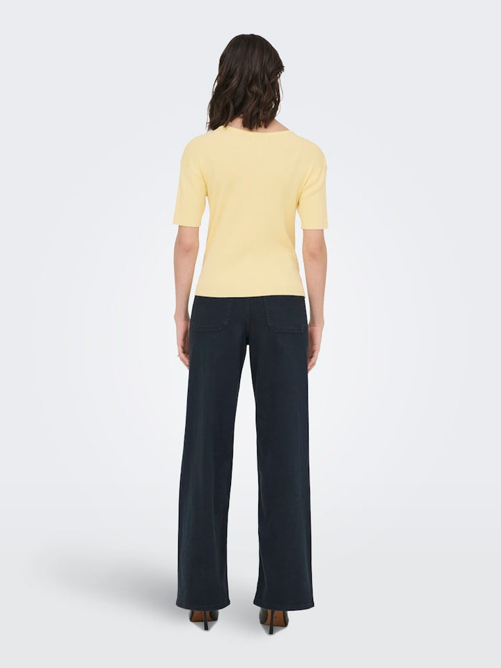 Jdygaby 2/4 O-neck Pearl Cardigan Knt - Geel