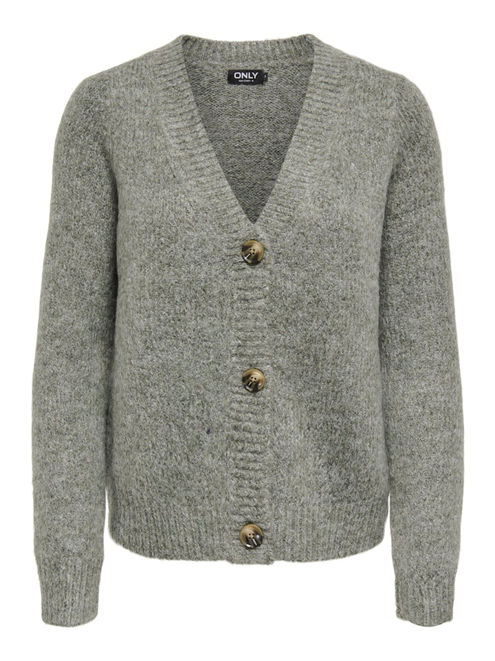 Onlzoey L/s Regular Cardigan Knt Noos - Groen Melee