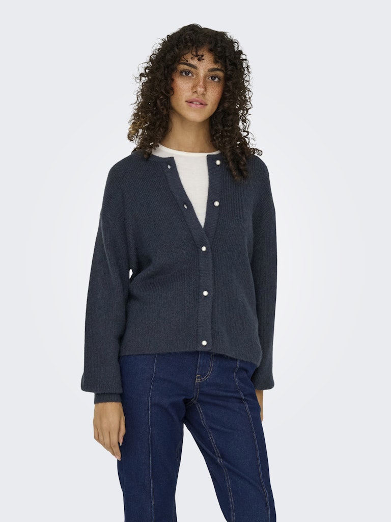 Jdylumi Life L/s Button Cardiga Knt Noos - Navy