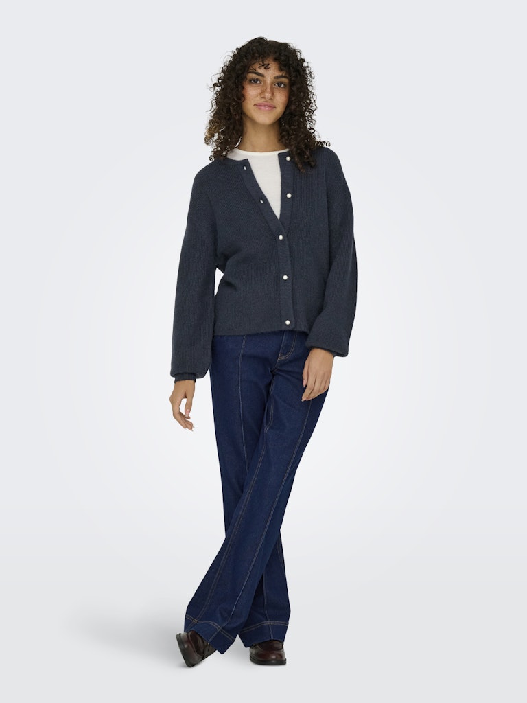 Jdylumi Life L/s Button Cardiga Knt Noos - Navy