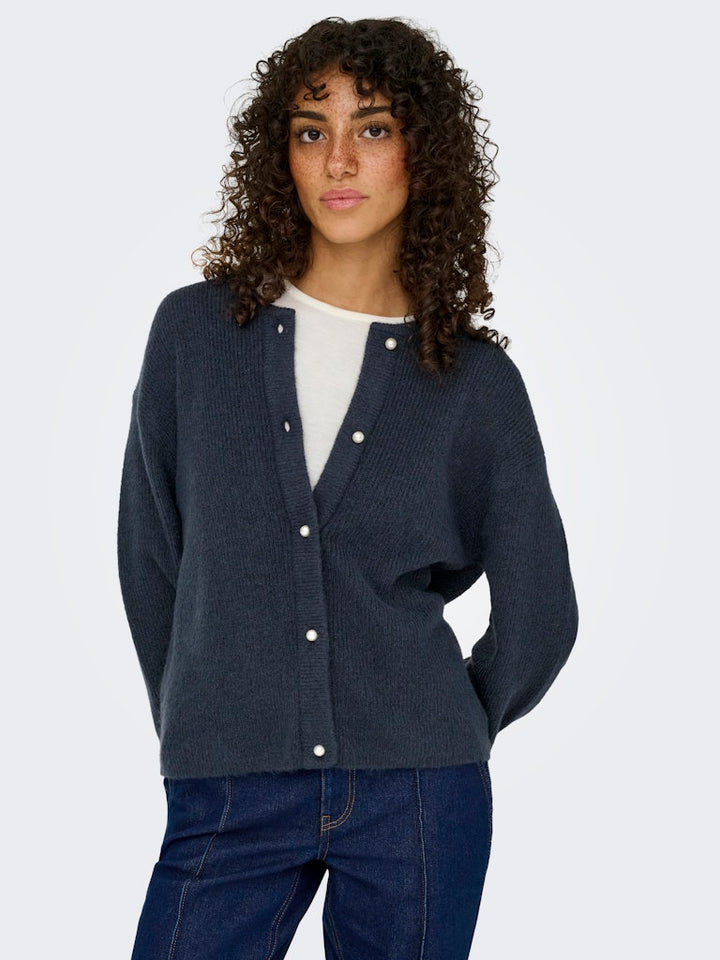 Jdylumi Life L/s Button Cardiga Knt Noos - Navy