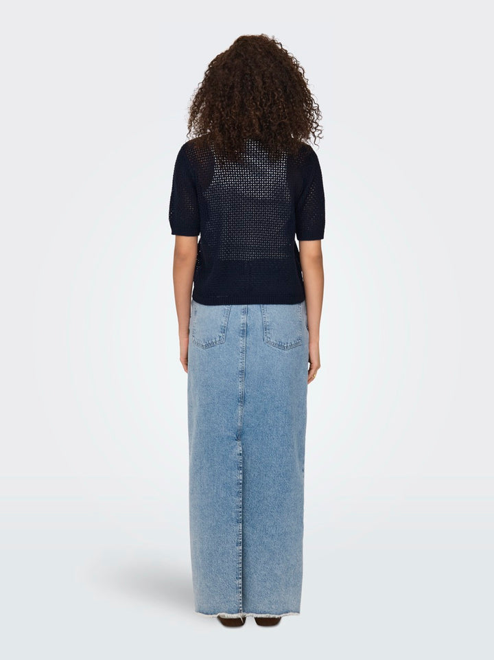 Jdymehedi 2/4 Short Tie Cardigan Knt - Navy