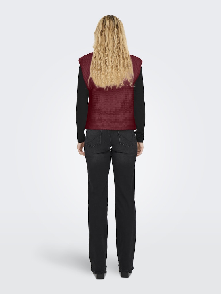 Onlloui Vest Ex Knt - Wijnrood