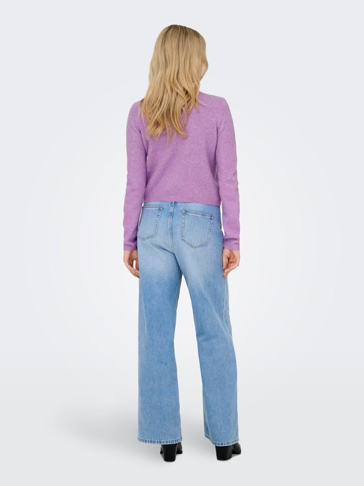 Jdychloe Life L/s Cardigan Knt Noos - Paars