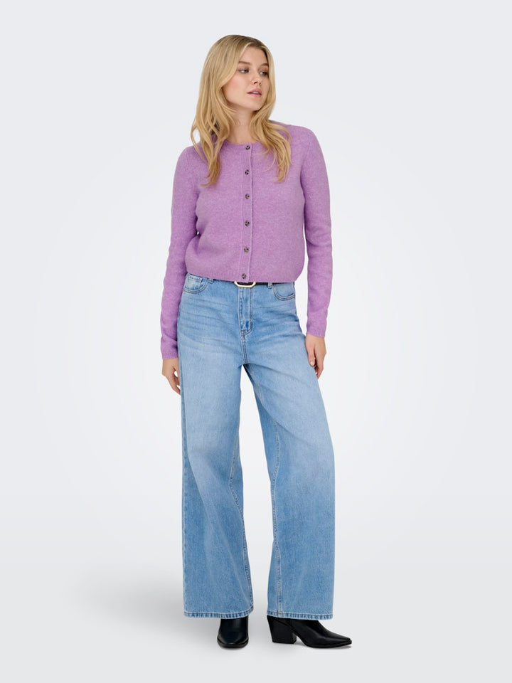 Jdychloe Life L/s Cardigan Knt Noos - Paars