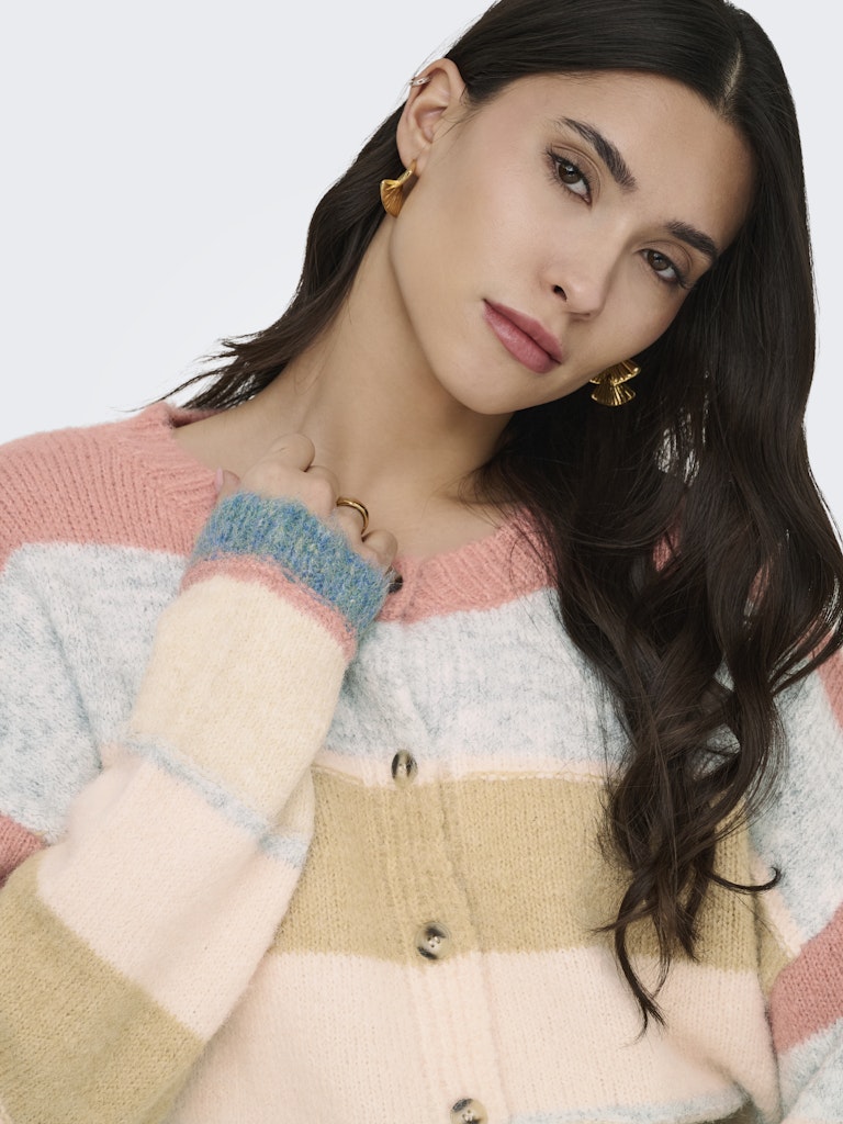 Jdycassidy Life L/s O-neck Cardigan Knt - Roze Dessin