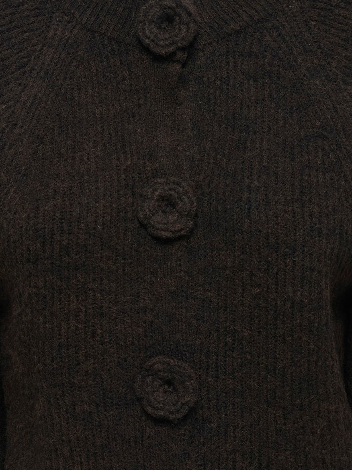 Jdyhailey 3/4 Rose Cardigan Knt - Bruin