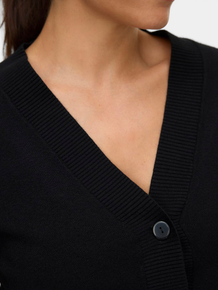 Vmgold Art Ls V-neck Cardigan - Zwart