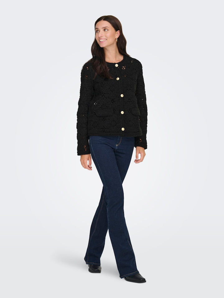 Jdyemilie L/s Cardigan Jrs - Zwart