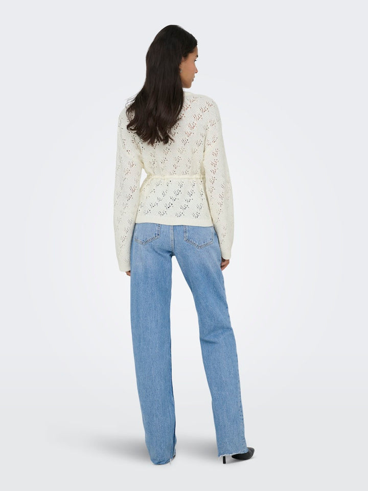Onlelke Life Ls Cardigan Cc Knt - Off-white