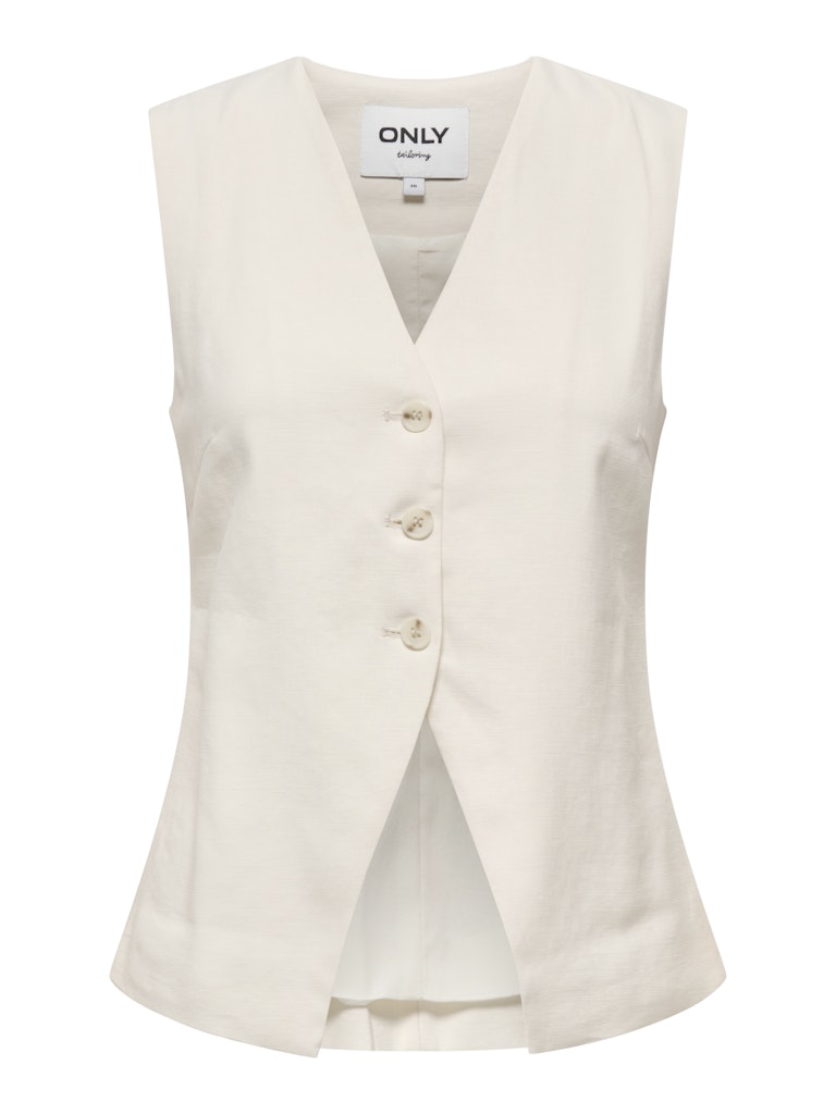 Onltila Life S/l Waistcoat Tlr - Off-white