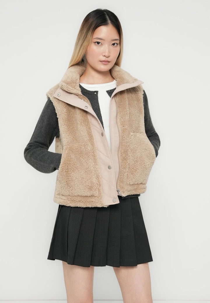 Onlbari Life Teddy Waistcoat Bf Otw - Zand