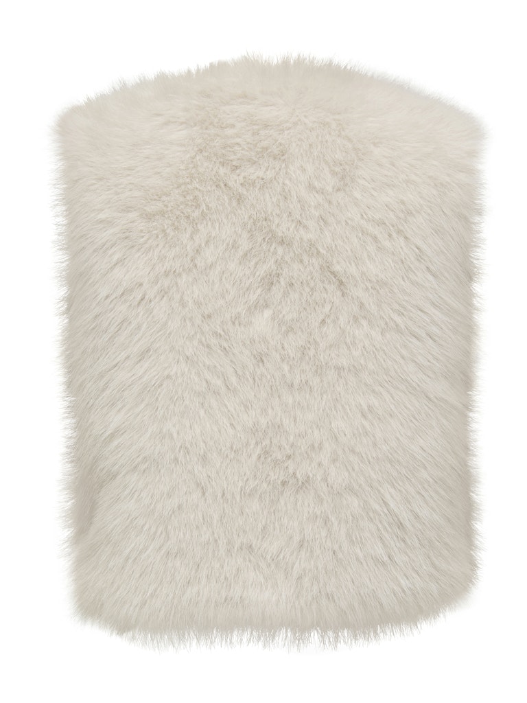 Jdyora Faux Fur Waistcoat Otw Sie - Beige