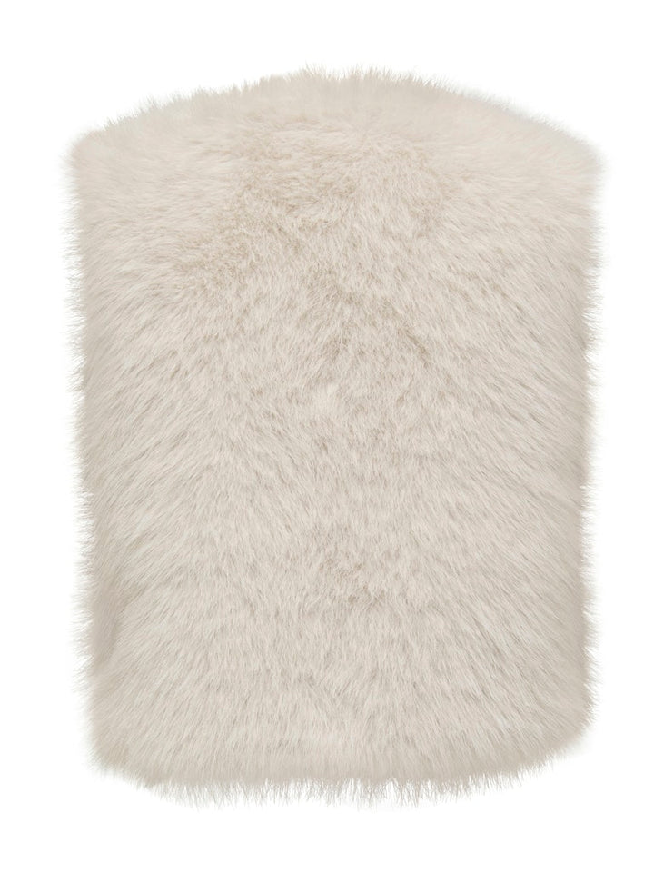 Jdyora Faux Fur Waistcoat Otw Sie - Beige