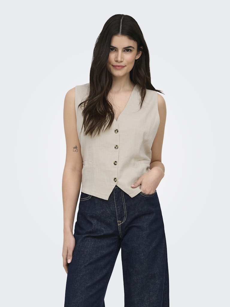 Onltizana Cotton Vest Top Wvn Noos - Beige