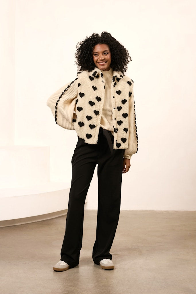 Gilet Beatrice - Ecru Dessin