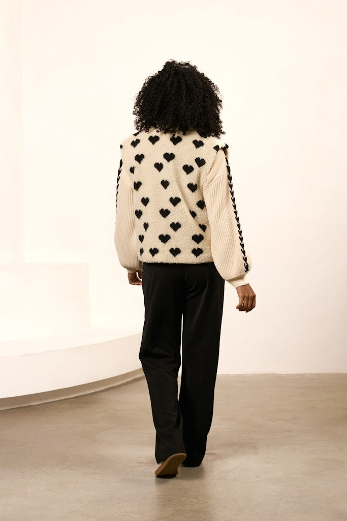 Gilet Beatrice - Ecru Dessin