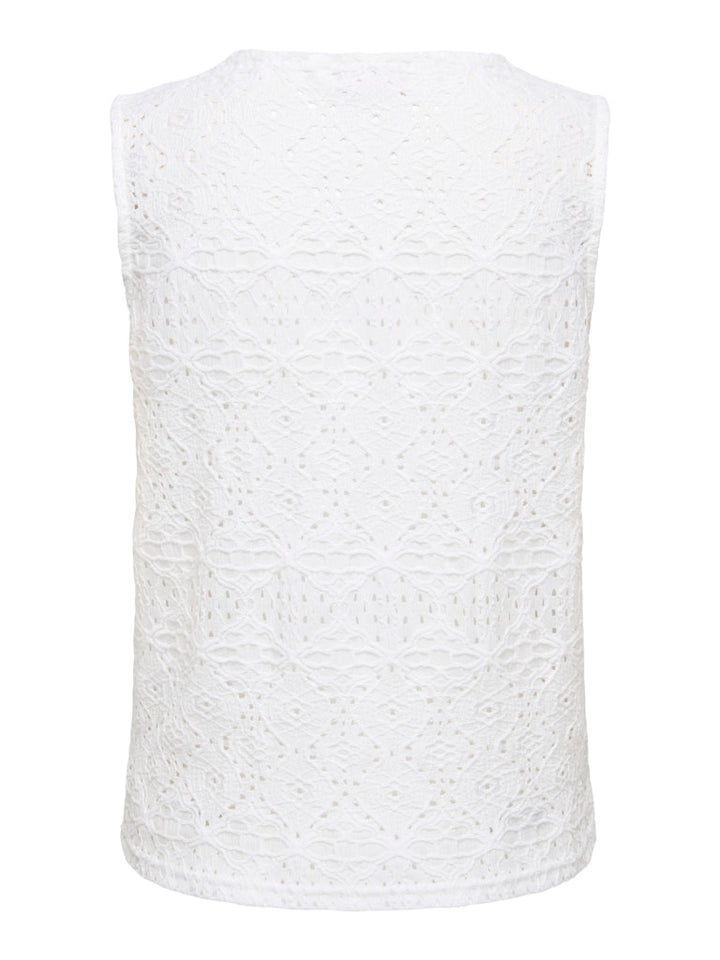 Jdynulle Life S/l Button Top Jrs - Wit Dessin