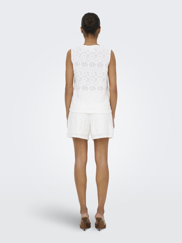 Jdynulle Life S/l Button Top Jrs - Wit Dessin