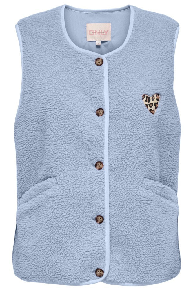 Onlbaby Life Teddy Vest Pnt Cs - Lichtblauw