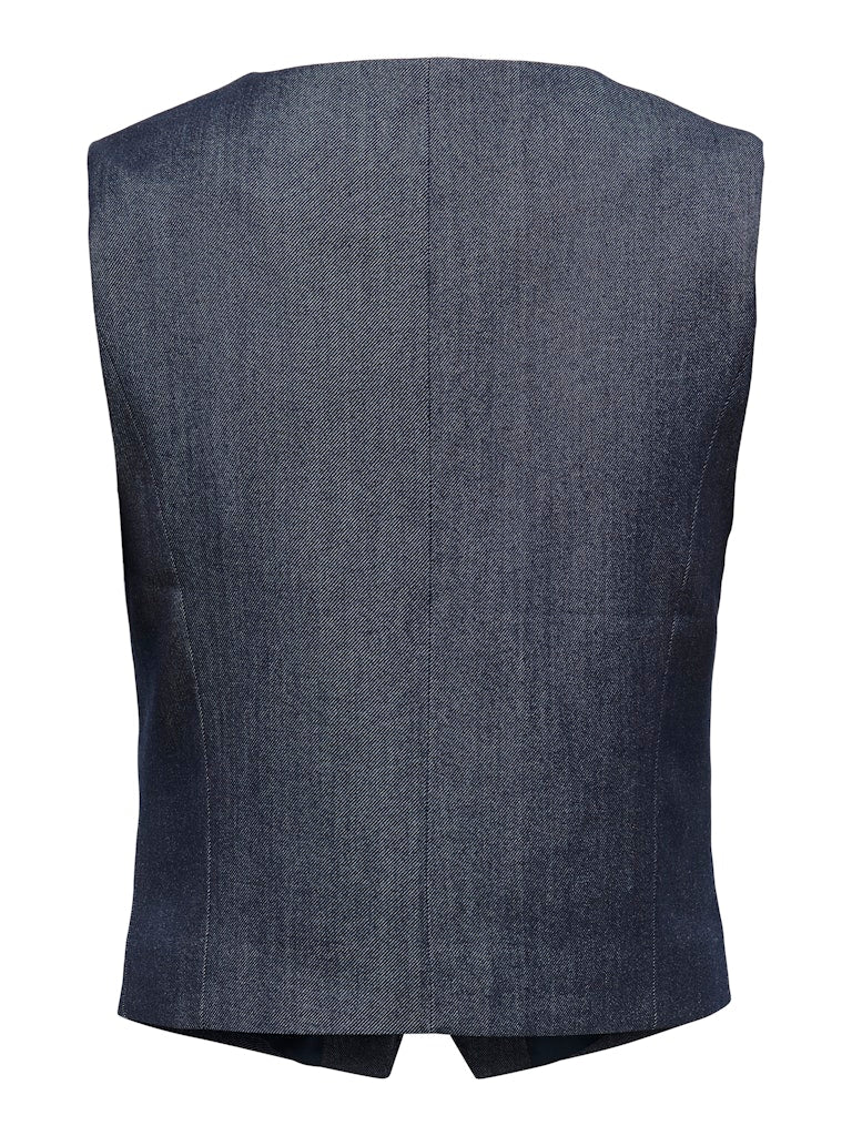 Jdyanthony S/l Waistcoat Tlr - Blauw Dessin