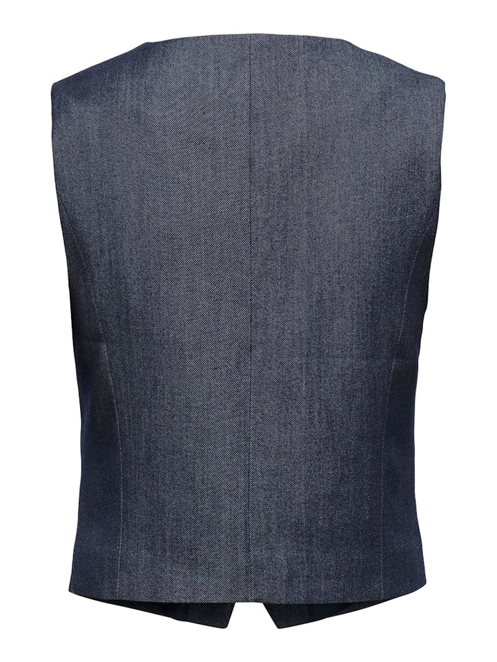 Jdyanthony S/l Waistcoat Tlr - Blauw Dessin