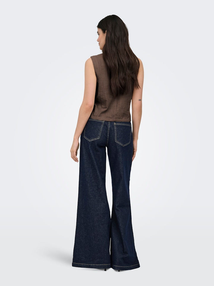 Onltizana Cotton Vest Top Wvn Noos - Bruin