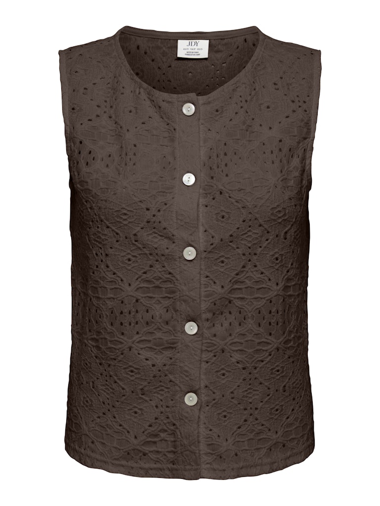 Jdynulle Life S/l Button Top Jrs - Bruin Dessin