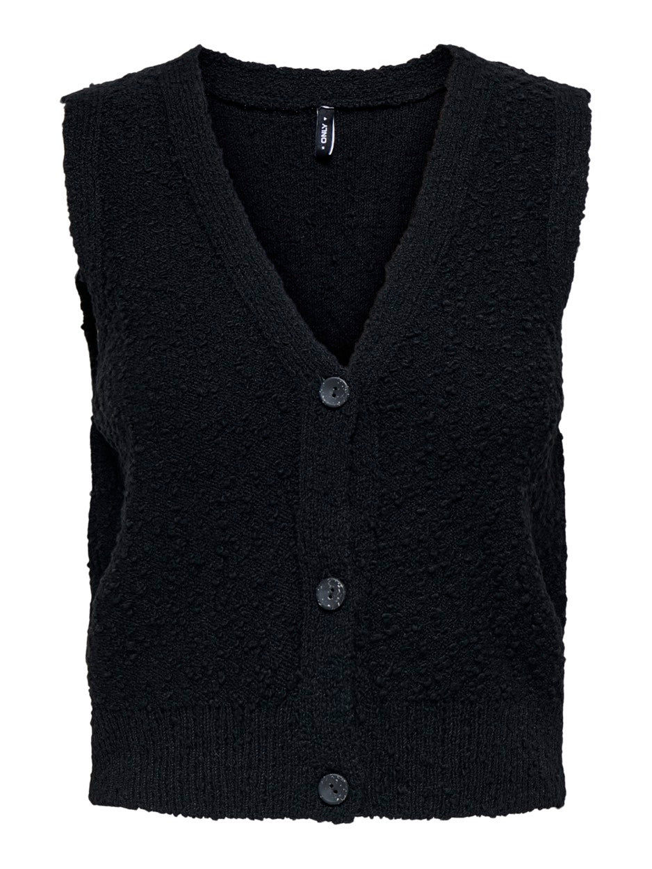 Onlalvilda Sl Waistcoat Cc Knt - Zwart
