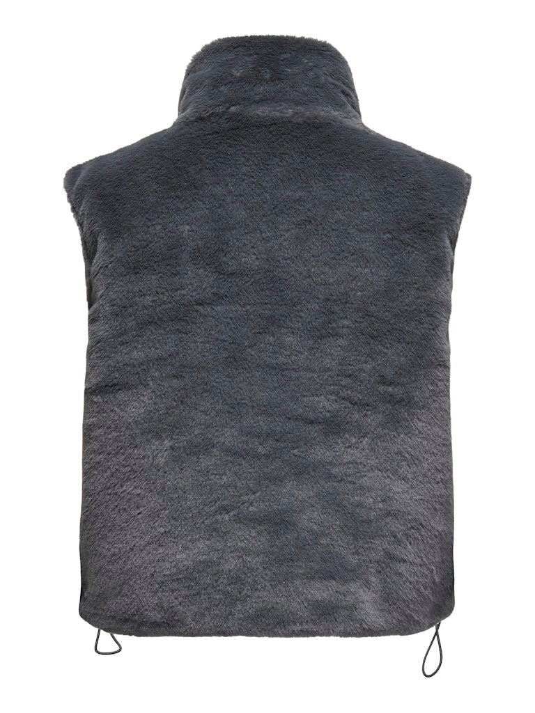 Onldana Life Faux Fur Waistcoat Cc Otw - Antraciet
