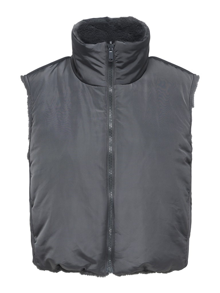 Onldana Life Faux Fur Waistcoat Cc Otw - Antraciet