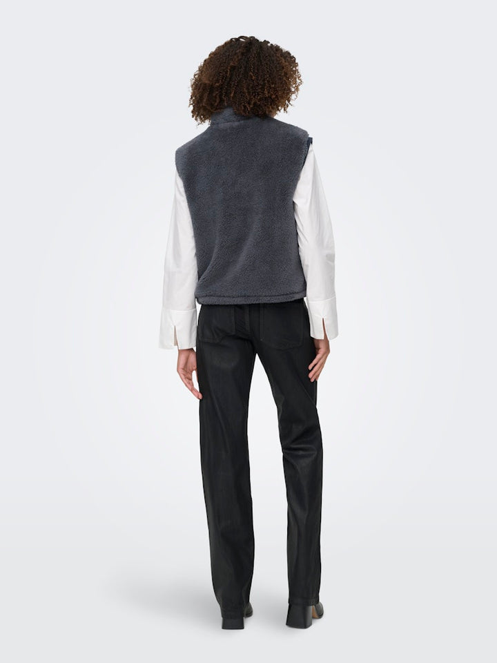 Onlbari Life Teddy Waistcoat Bf Otw - Antraciet