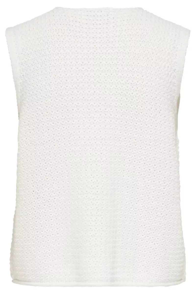 Jdymartha S/l O-neck Vest Knt - Off-white